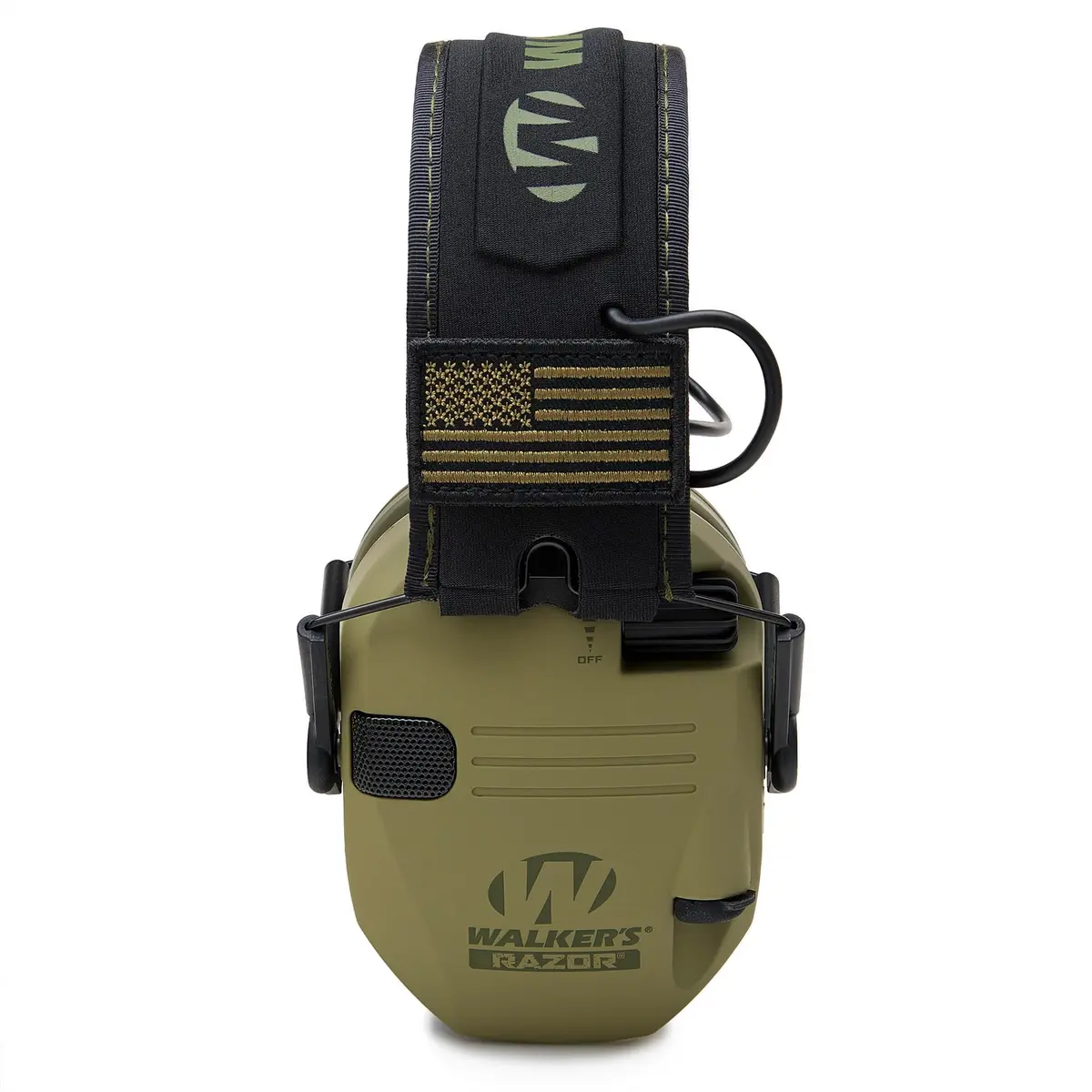 Walker's Razor Slim Patriot Series Electronic Earmuffs Olive Drab Green | 23dB Noise Reduction Rating - view 5