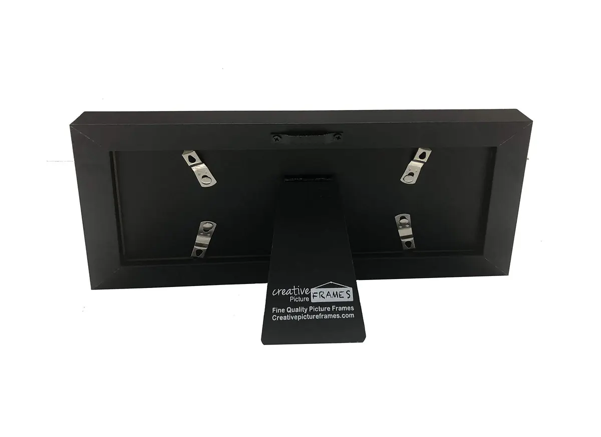 Creative Picture Frames 4x9 Black Dollar Frame with Mat & Stand | Eco-Friendly Molding, Full Glass - view 3