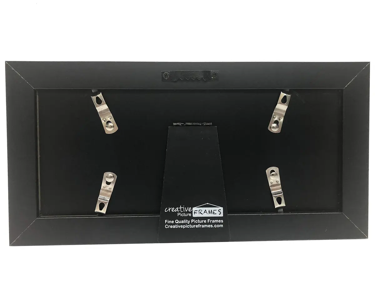 Creative Picture Frames 4x9 Black Dollar Frame with Mat & Stand | Eco-Friendly Molding, Full Glass - view 4
