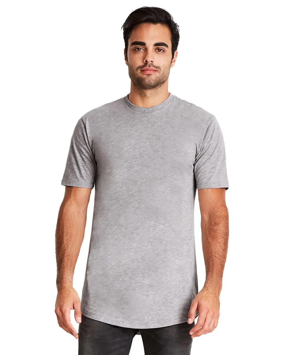 Next Level Men's Cotton Long Body Crew L HEATHER GRAY - main product image