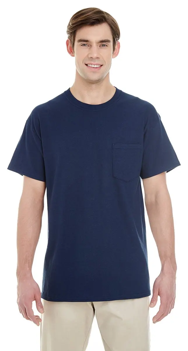 Gildan Heavy Cotton 100% Cotton Pocket T-Shirt Navy | Casual, Durable & Comfortable (70-120 chars) - main product image