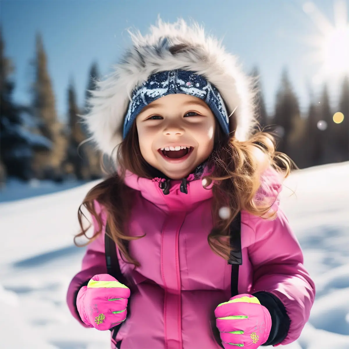 AMYIPO Kids Winter Snow Ski Gloves for Boys Girls (Pink, 4-5 Years) | Water-Resistant & Windproof Fleece Lined - view 6