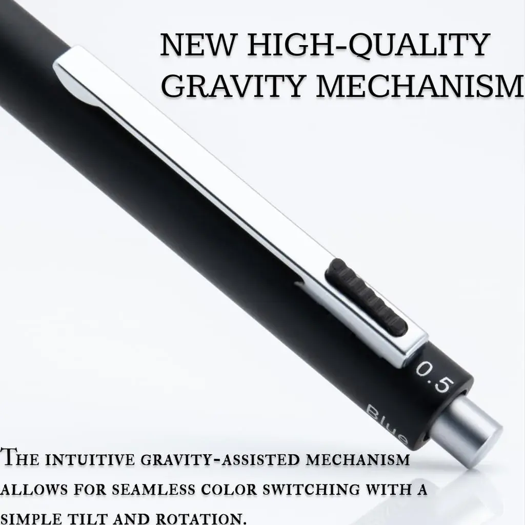 Monteverde USA Quadro 4-in-1 Multifunction Pen Black | Brass Barrel, Knurled Grip, 0.5mm Pencil & 3 Ballpoints - view 3