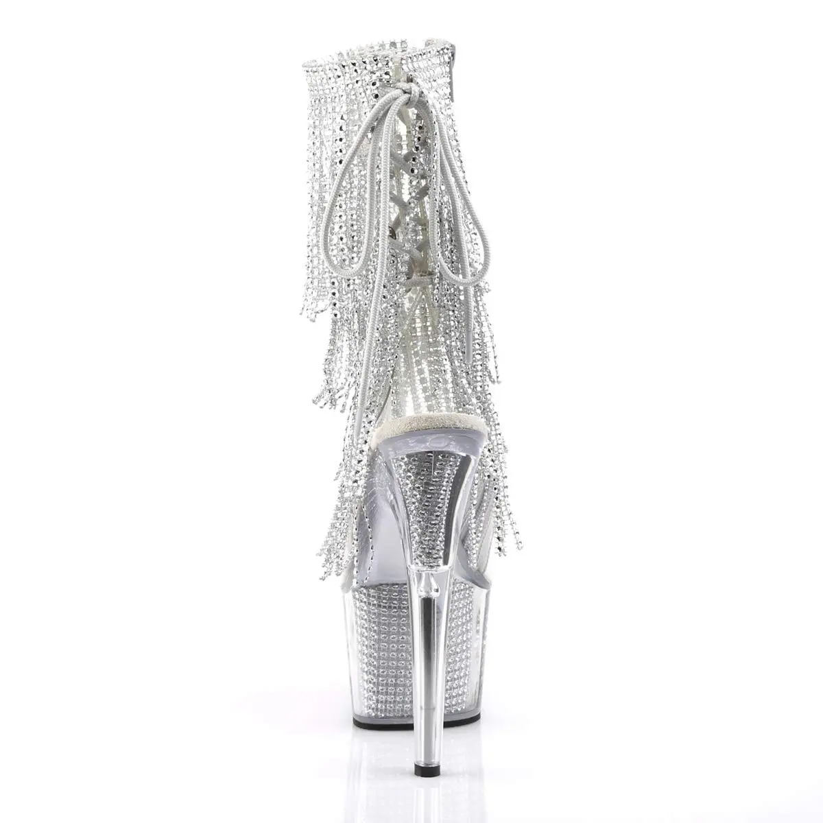 Pleaser Women's Adore-1017SRS Ankle Boot 7" Heel | Glitter & Rhinestone Fringe, Fall Style - view 6