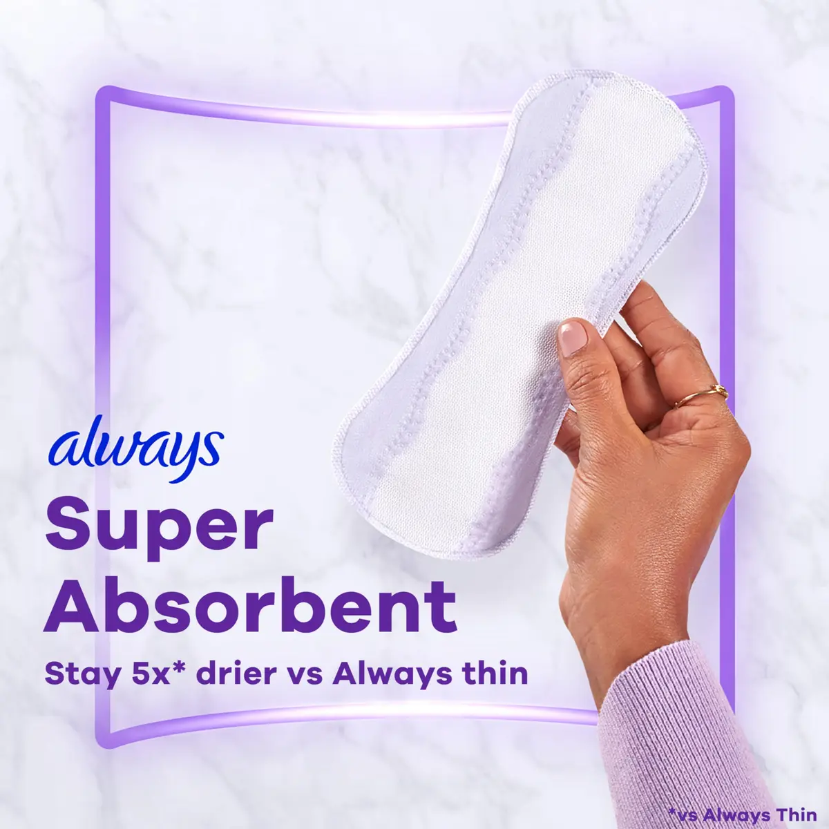 Always Panty Liners for Women Extra Long Unscented | Anti-Bunch Technology for Daily Freshness - view 2