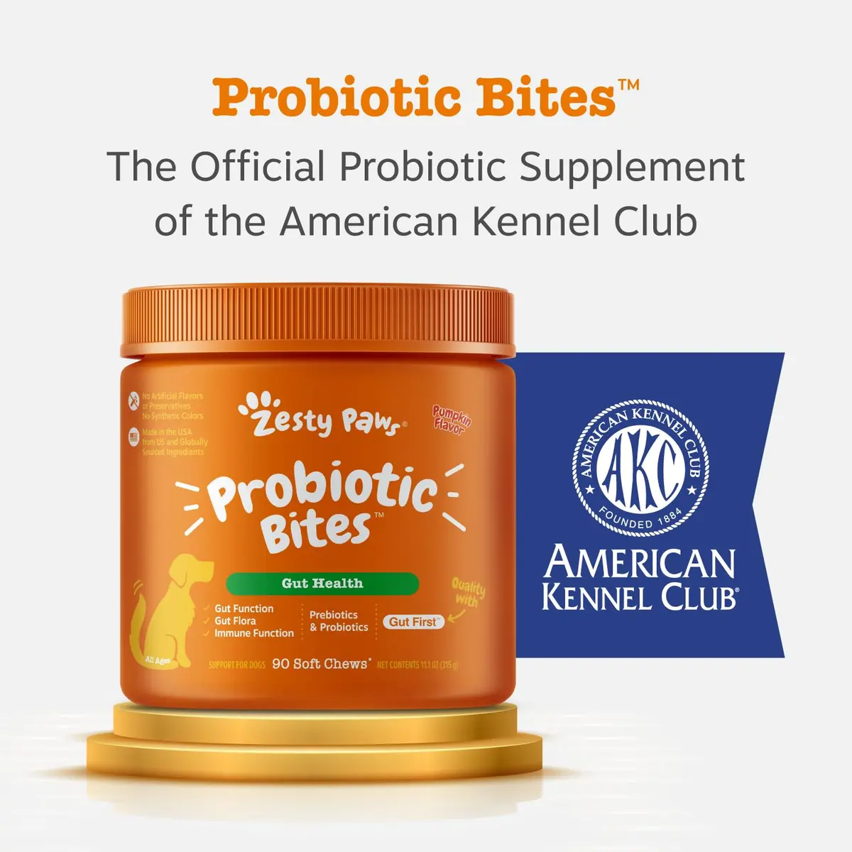 Zesty Paws Probiotics for Dogs - Gut Health Soft Chews, Pumpkin, 90 Ct | Supports Digestive & Immune Function - view 8