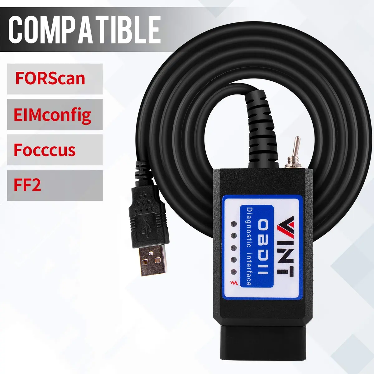 VINTscan Vehicle Scan Tool VINT-TT55502 | All Windows Compatible with Ford & Mazda (2.4 inches) - view 2
