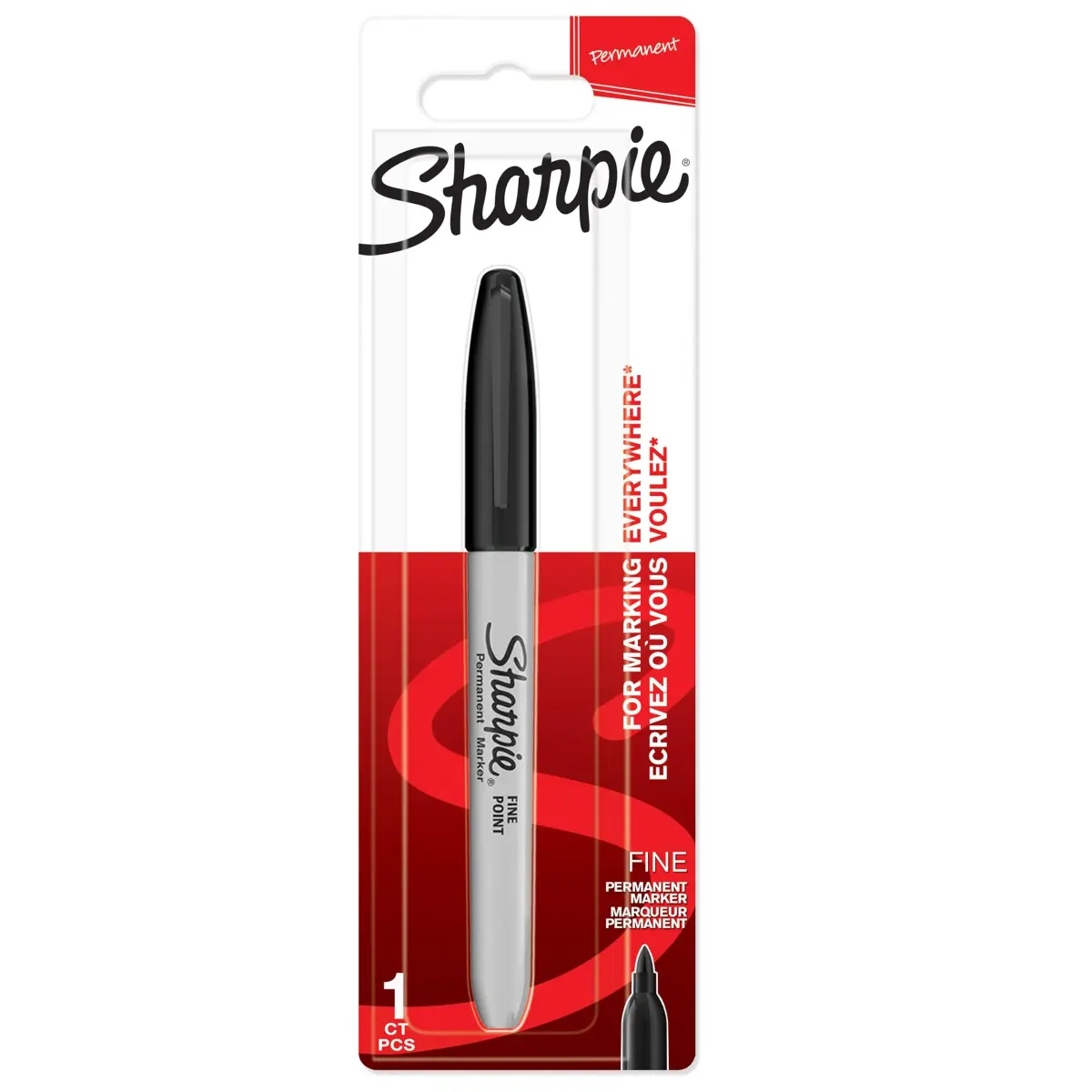 Sharpie Permanent Marker Fine Point Black Ink | 0.5mm (Pack of 1) - main product image