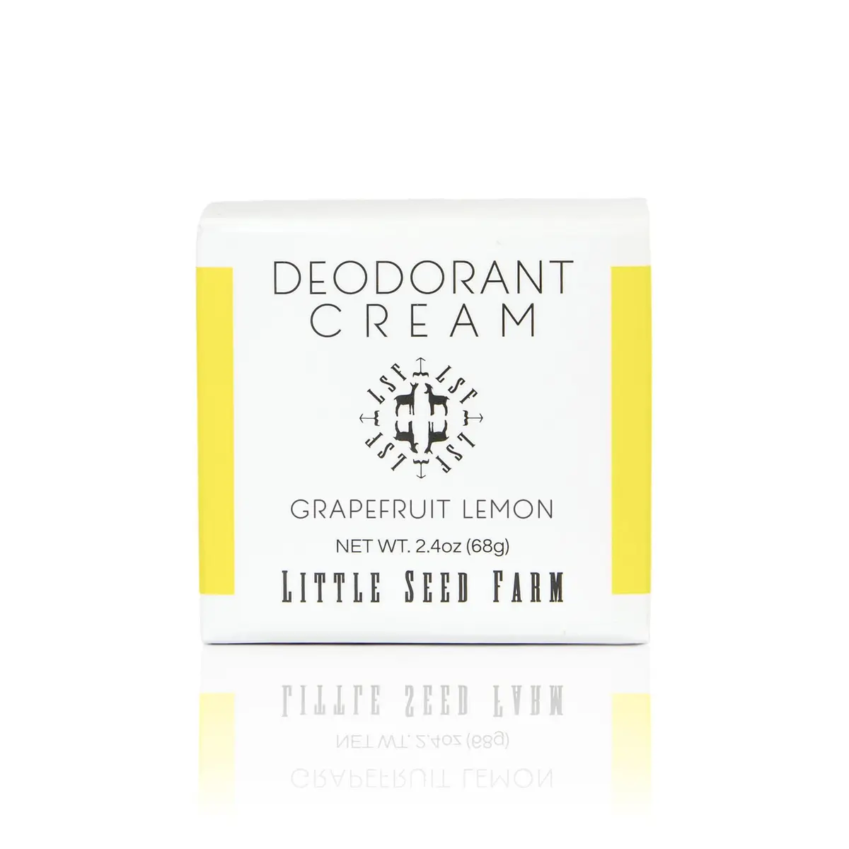 Little Seed Farm All Natural Deodorant Cream - Grapefruit Lemon, 2.4 oz | Aluminum & Baking Soda Free, 24-Hour Freshness - main product image