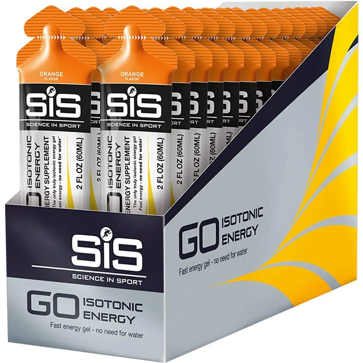 Science in Sport GO Isotonic Energy Gel Orange 60ml (2 Fl Oz) | Informed Sport Certified for Elite Endurance - view 2