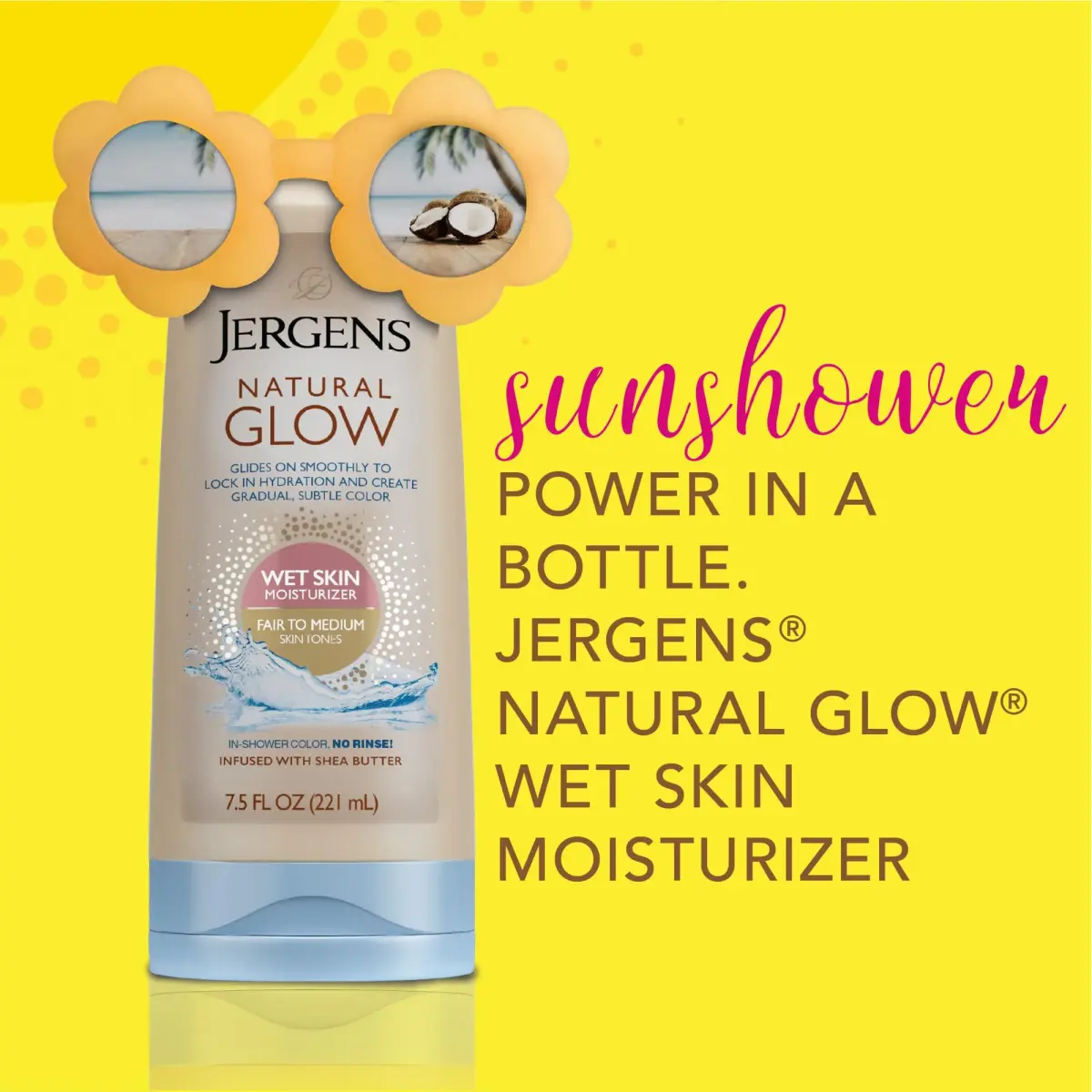 Jergens Natural Glow In Shower Lotion, Self Tanner, Medium To Deep, 222ml (7.5 Fl Oz) | Gradual Color Development - view 4