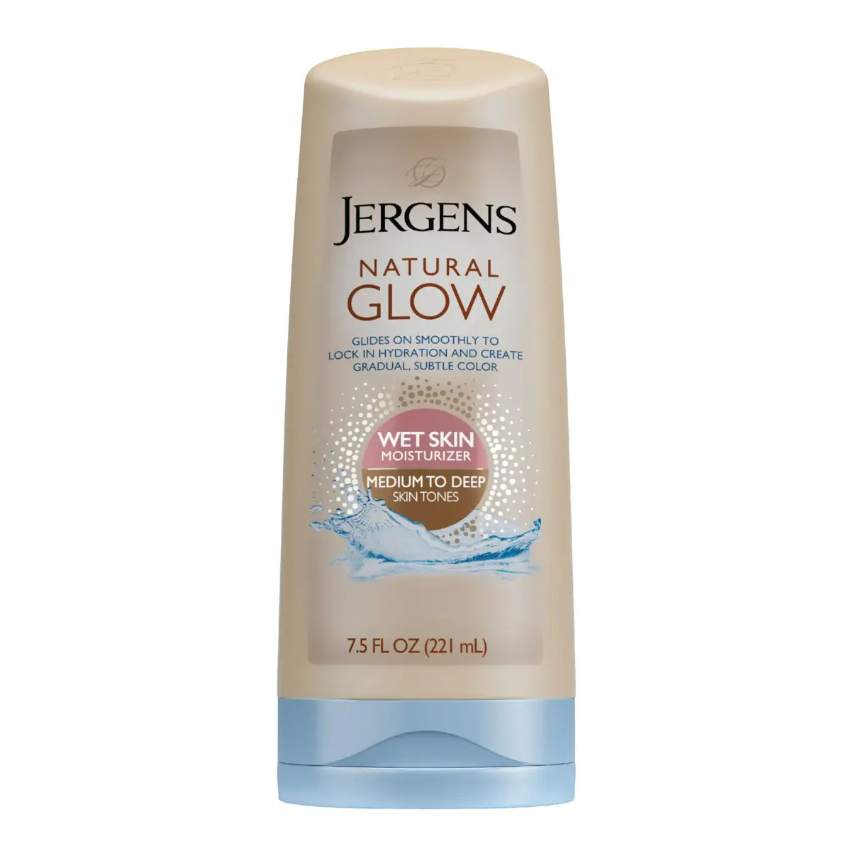 Jergens Natural Glow In Shower Lotion, Self Tanner, Medium To Deep, 222ml (7.5 Fl Oz) | Gradual Color Development - main product image