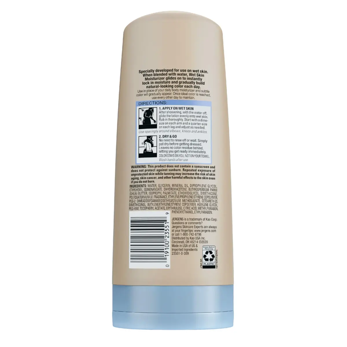 Jergens Natural Glow In Shower Lotion, Self Tanner, Medium To Deep, 222ml (7.5 Fl Oz) | Gradual Color Development - view 9