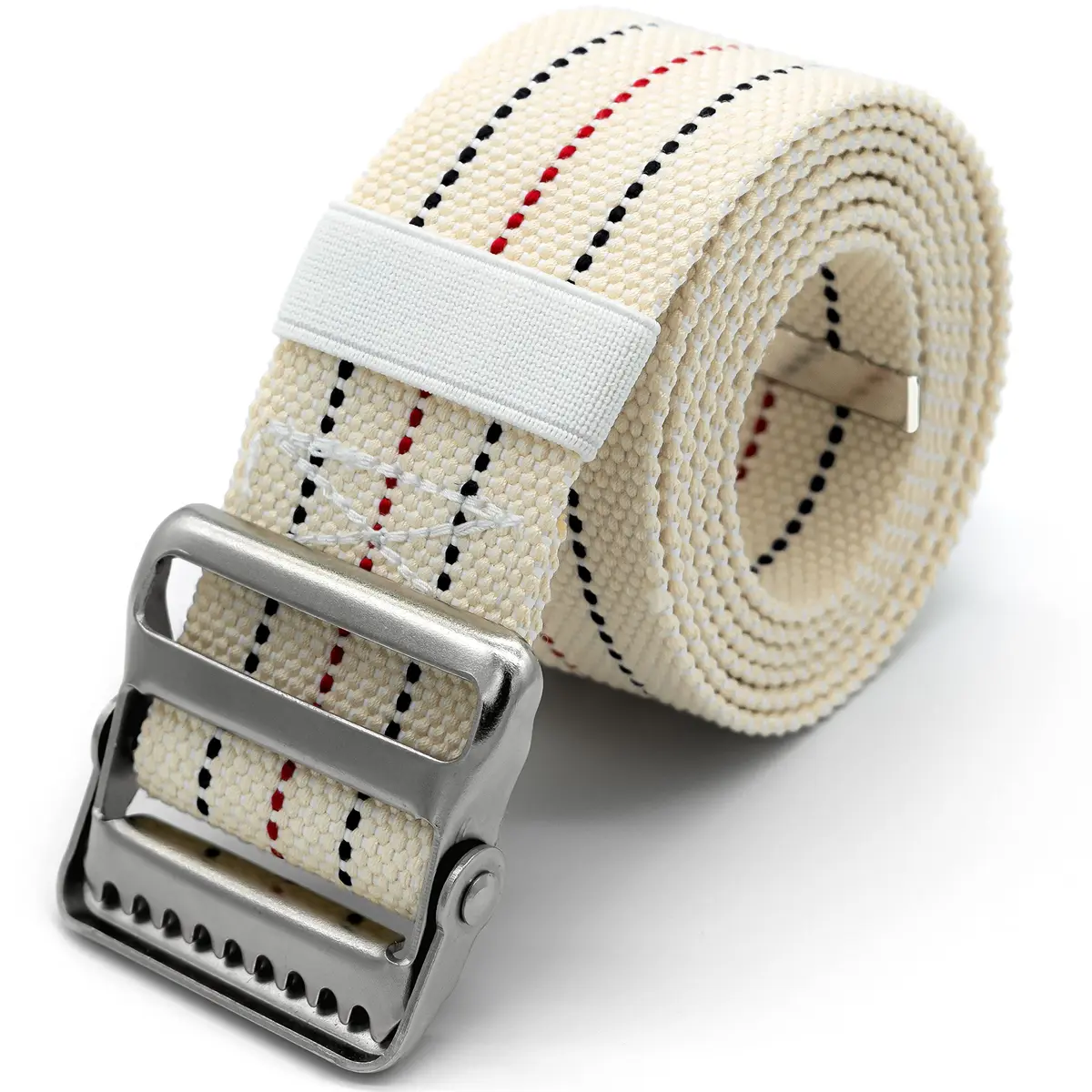 LiftAid Transfer and Gait Belt 60 Inch with Metal Buckle and Loop | Walking, Standing and Transfer Assist Aid for Seniors, Elderly Patients, Caregiver, Nurse, Therapist (Beige) - main product image
