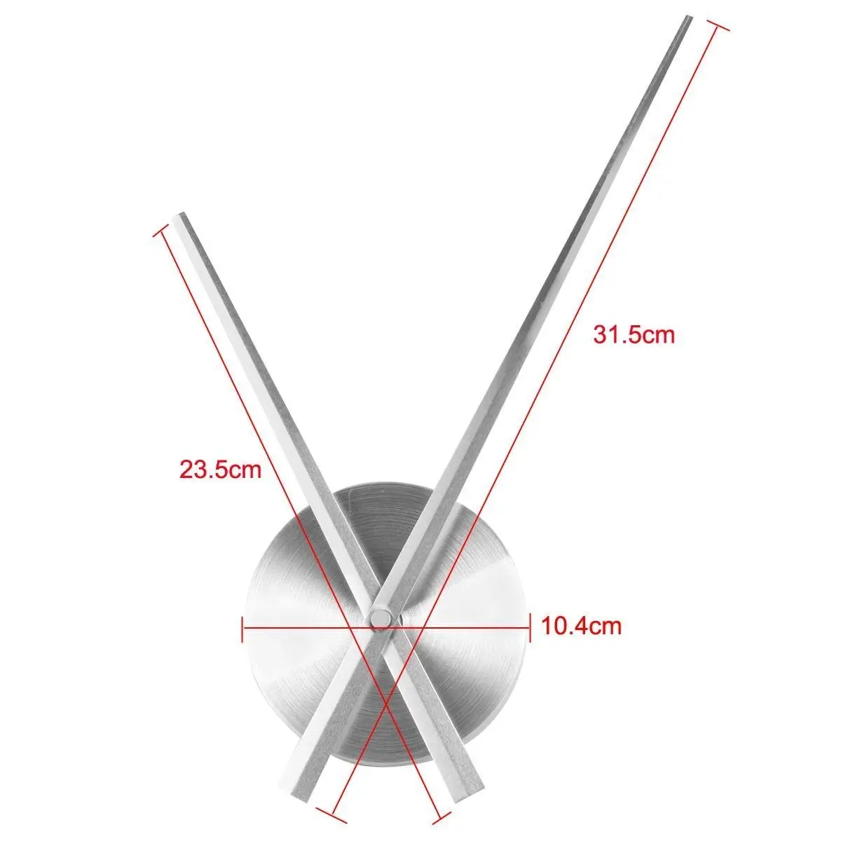 Timelike Large Wall Clock Hands Silver | 31.5cm Minute Hand, 23.5cm Hour Hand | 80.0 cm (31.5 in) Minute Hand - view 2