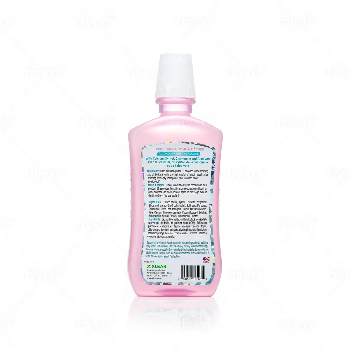 Spry Natural Kids Mouthwash with Xylitol Bubble Gum 16 fl oz | Alcohol-Free, Fluoride-Free, Safe to Swallow - view 5