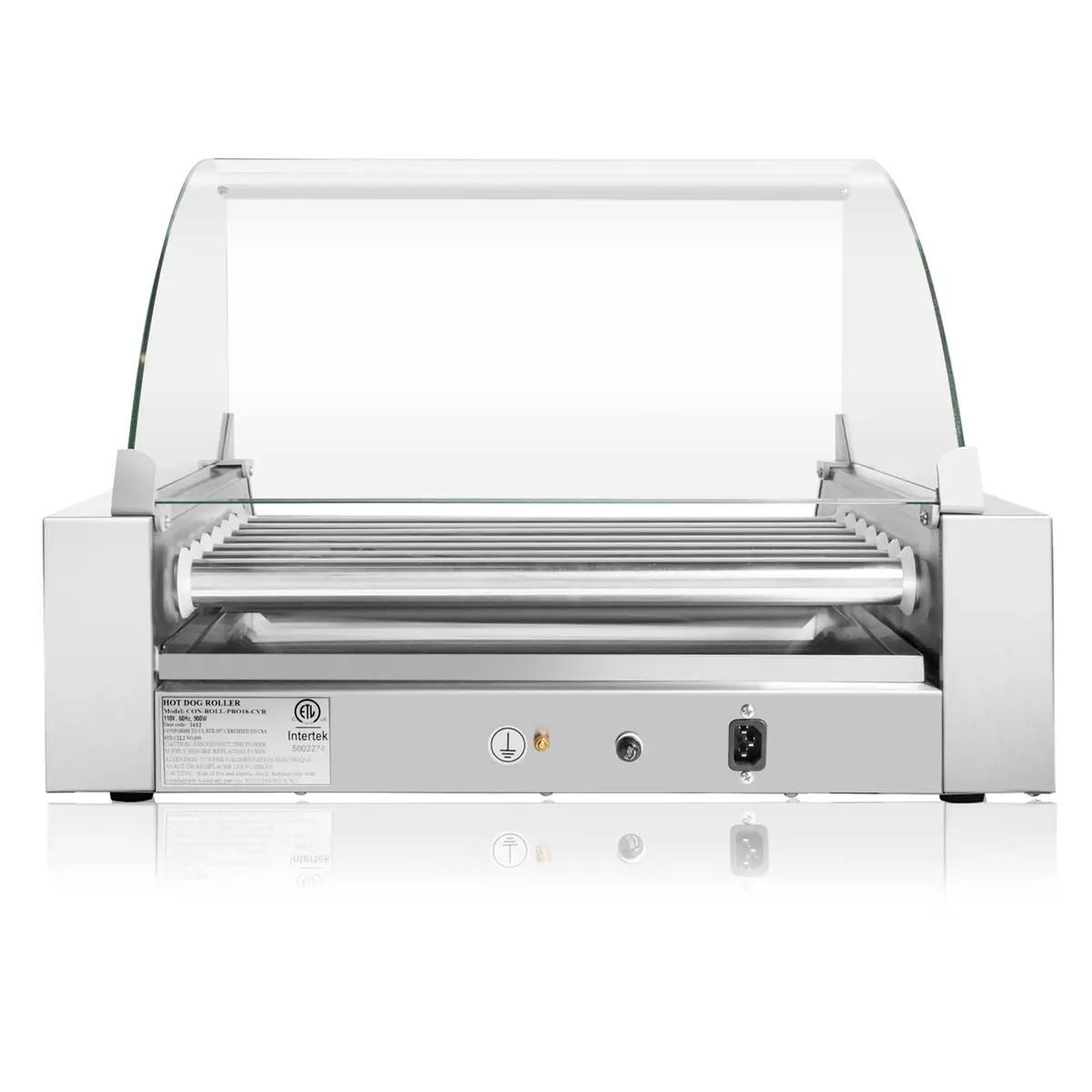 OLDE MIDWAY Electric 18 Hot Dog 7 Roller Grill Cooker with Cover 900-Watt | Commercial Grade - view 6