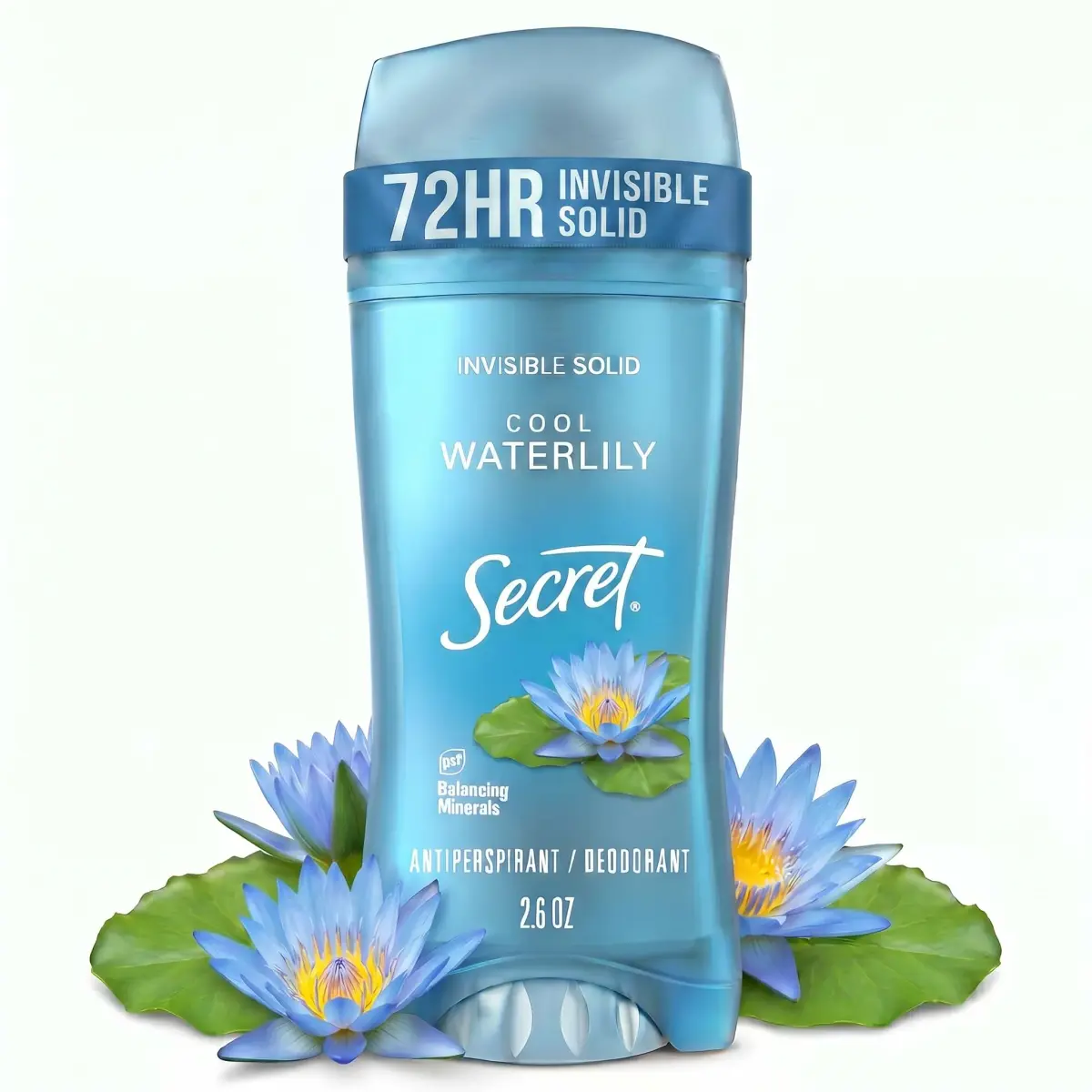 Secret Invisible Solid Antiperspirant Deodorant for Women, Waterlily Scent, 2.6 oz - main product image