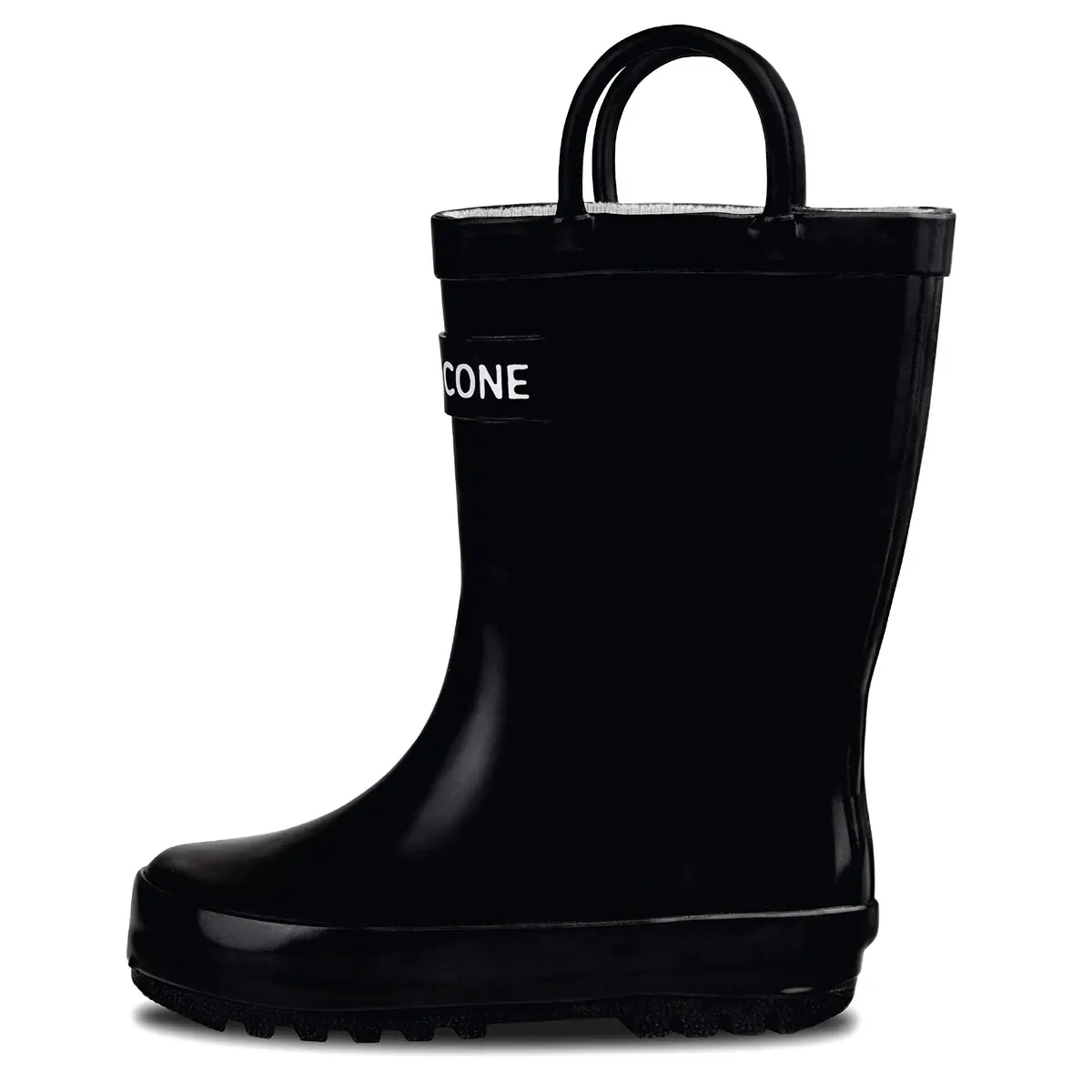 LONECONE Kids Rain Boots for Girls and Boys - Shiny Black, 9 Toddler | Easy Wear & Clean, Child-Friendly Design - main product image
