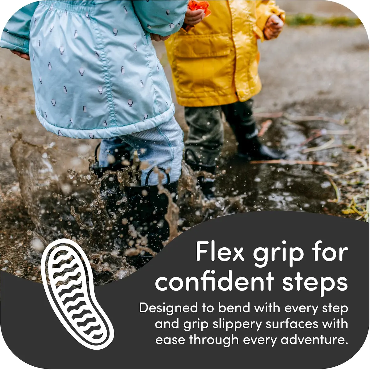 LONECONE Kids Rain Boots for Girls and Boys - Shiny Black, 9 Toddler | Easy Wear & Clean, Child-Friendly Design - view 3