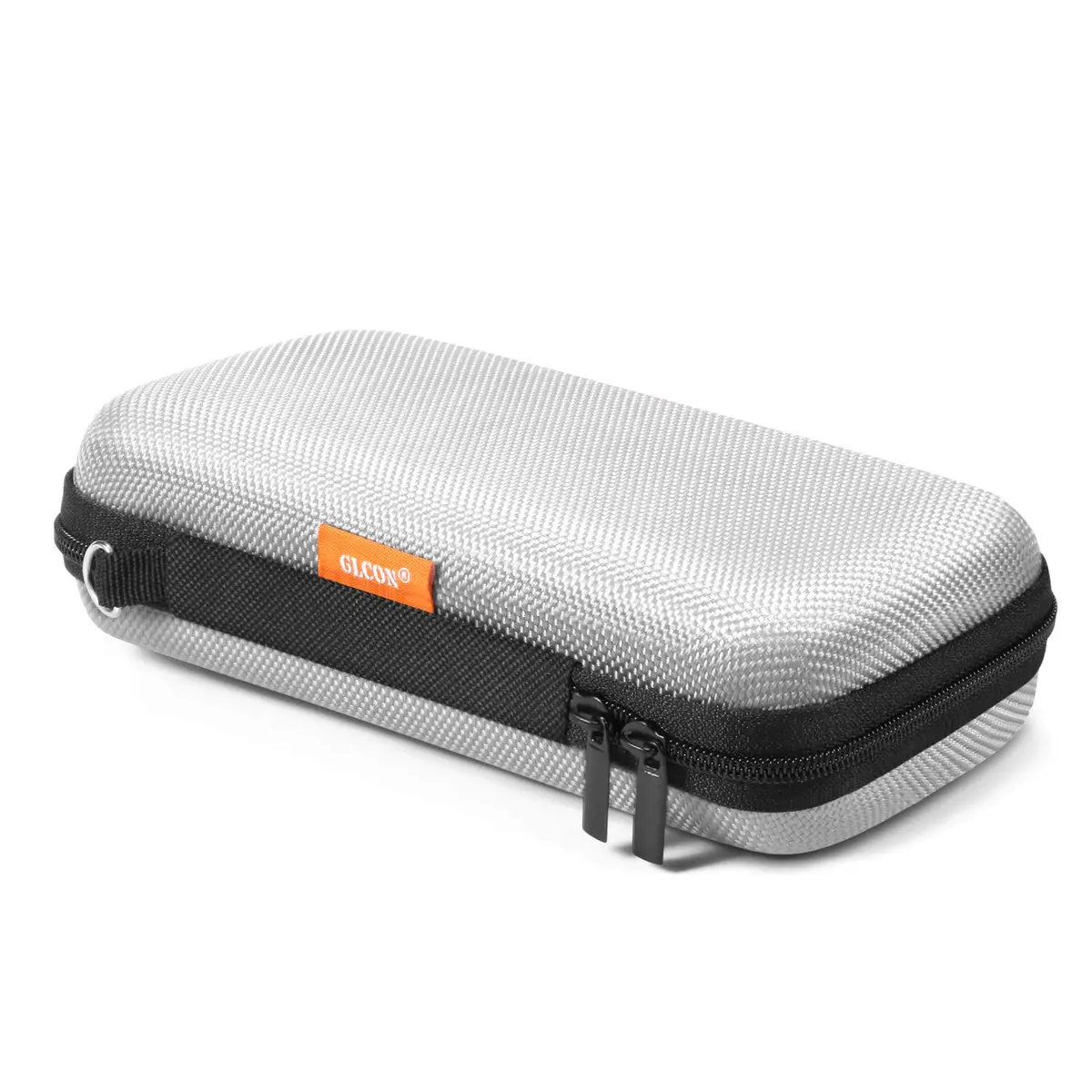 GLCON Small Tech Zipper Bag Organizer, Silver Shockproof EVA Carrying Case | Compact & Durable - main product image
