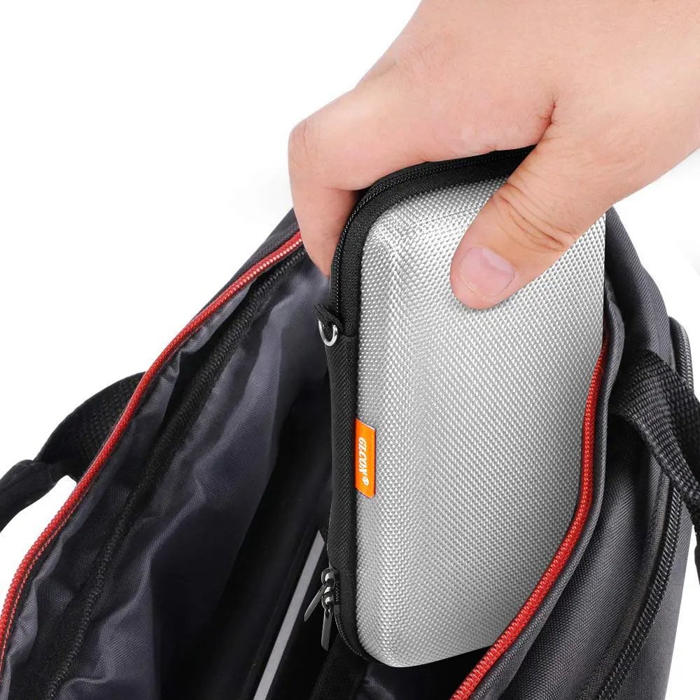 GLCON Small Tech Zipper Bag Organizer, Silver Shockproof EVA Carrying Case | Compact & Durable - view 7