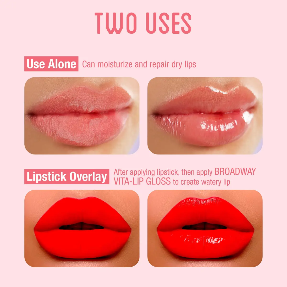Ruby Kisses Broadway Vita-Lip Clear Lip Gloss 5 Pack (2.35 ml / 0.08 Fl Oz) | Ultra-Hydrating & Soothing Formula with Vitamin Oils - view 7