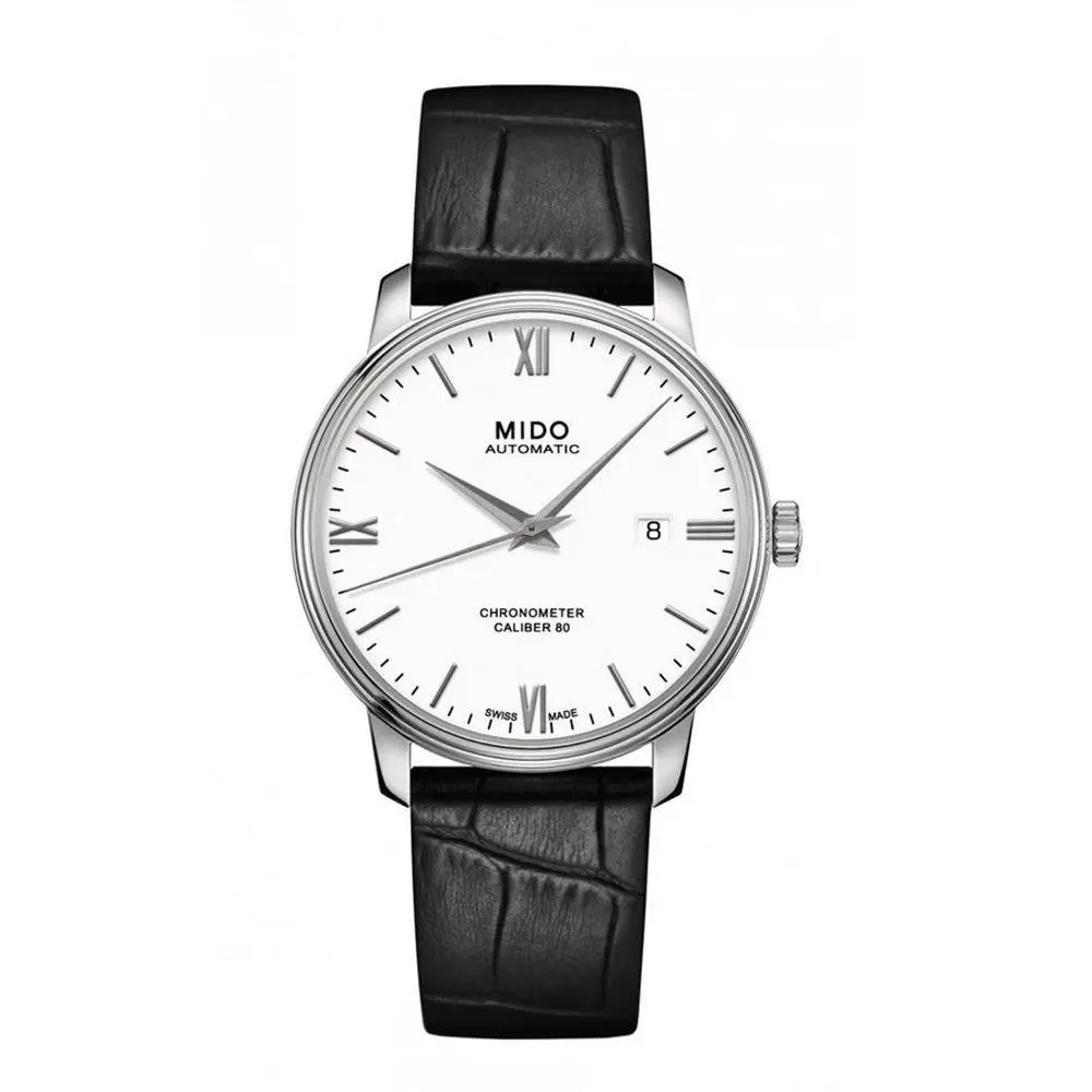 MIDO Baroncelli Chronometer Silicon Gent - Swiss Automatic Watch for Men - White Dial - Case 40mm - main product image