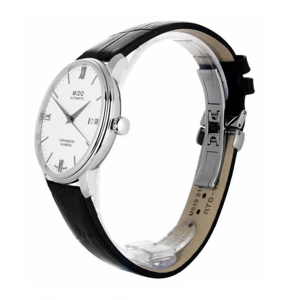 MIDO Baroncelli Chronometer Silicon Gent - Swiss Automatic Watch for Men - White Dial - Case 40mm - view 2