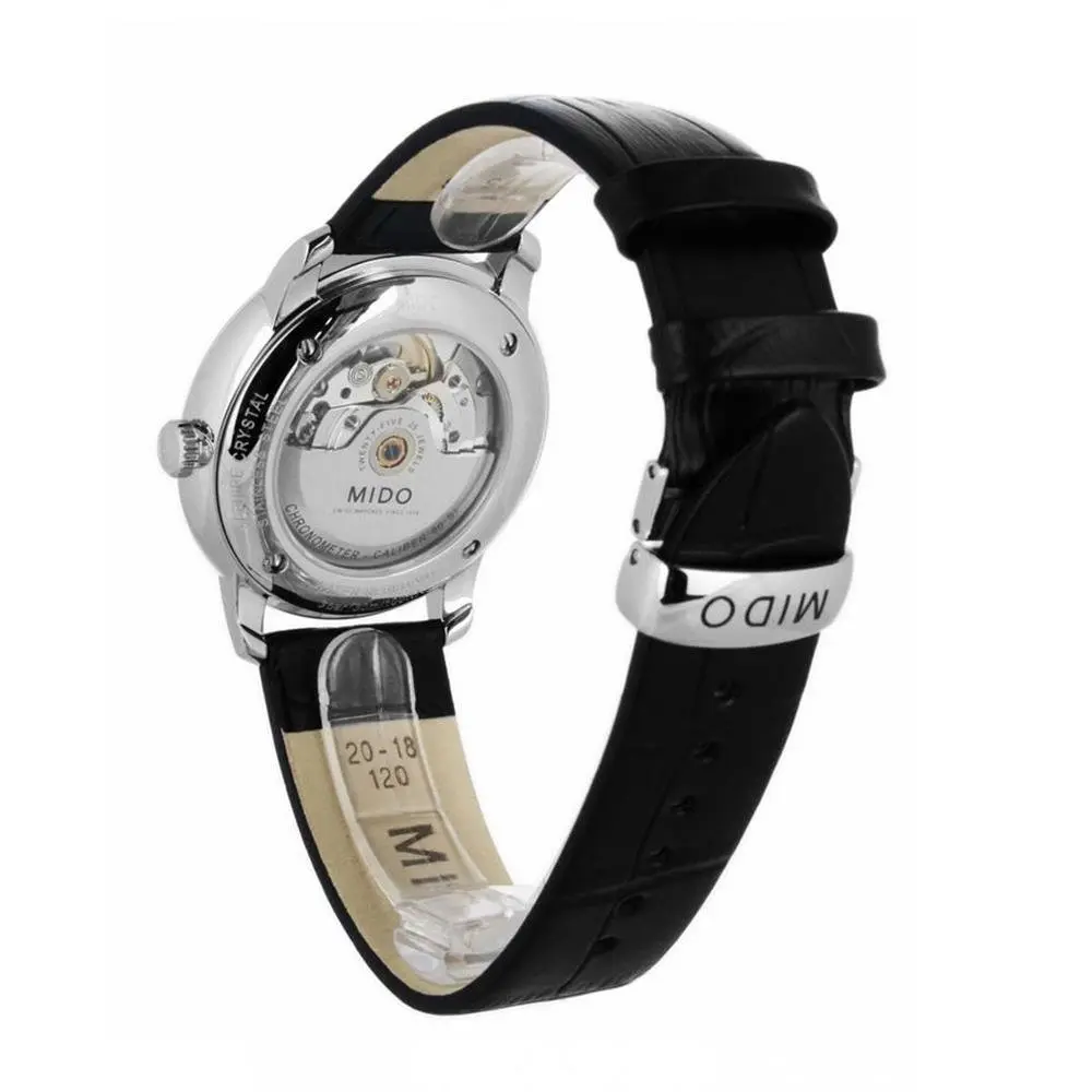 MIDO Baroncelli Chronometer Silicon Gent - Swiss Automatic Watch for Men - White Dial - Case 40mm - view 3