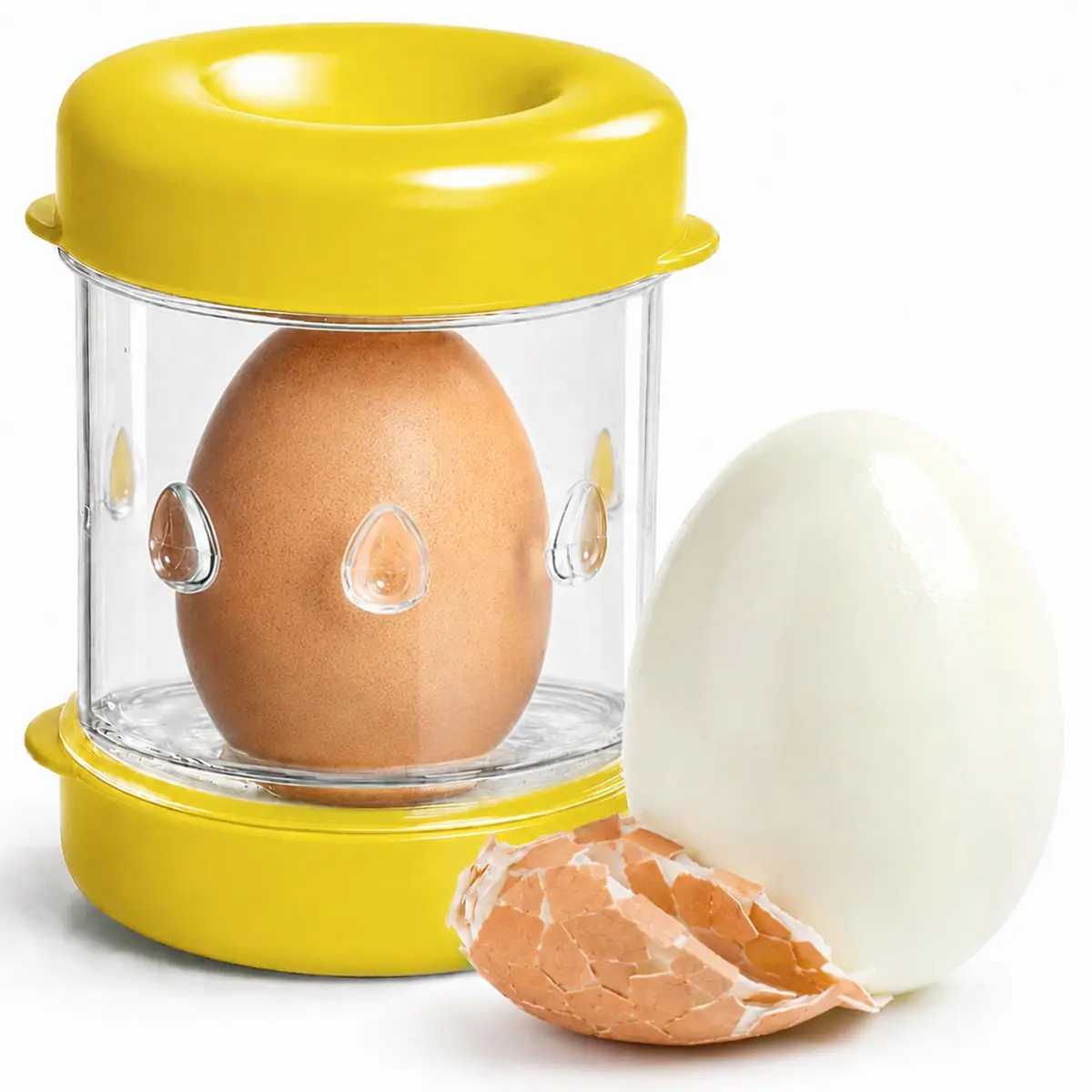 NEGG Boiled Egg Peeler - Yellow | Fast, Easy & Made in USA - view 2