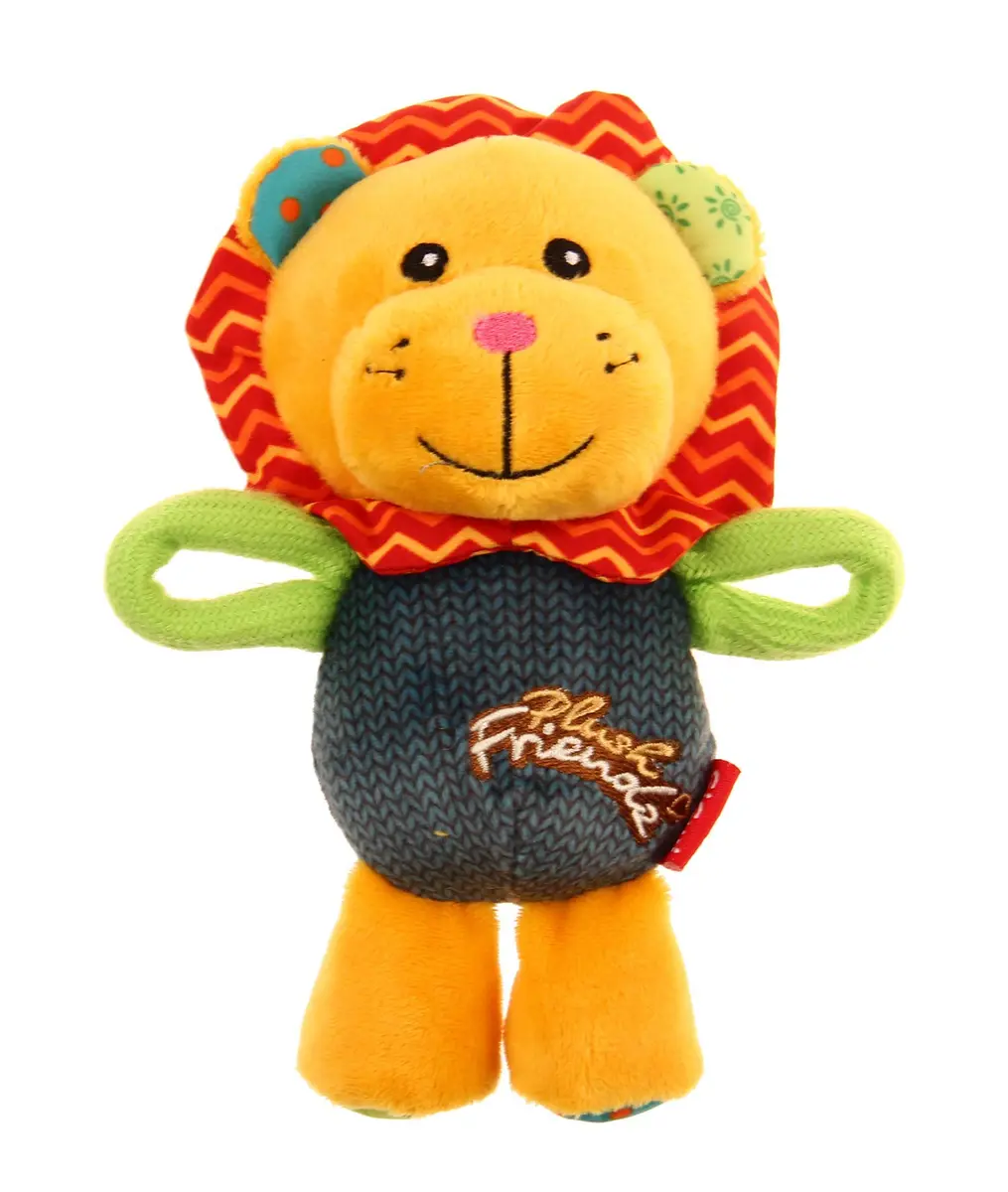 Gigwi Plush Friends Puffy Animal Lion | 24cm Soft Toy for Dogs & Kids - view 3