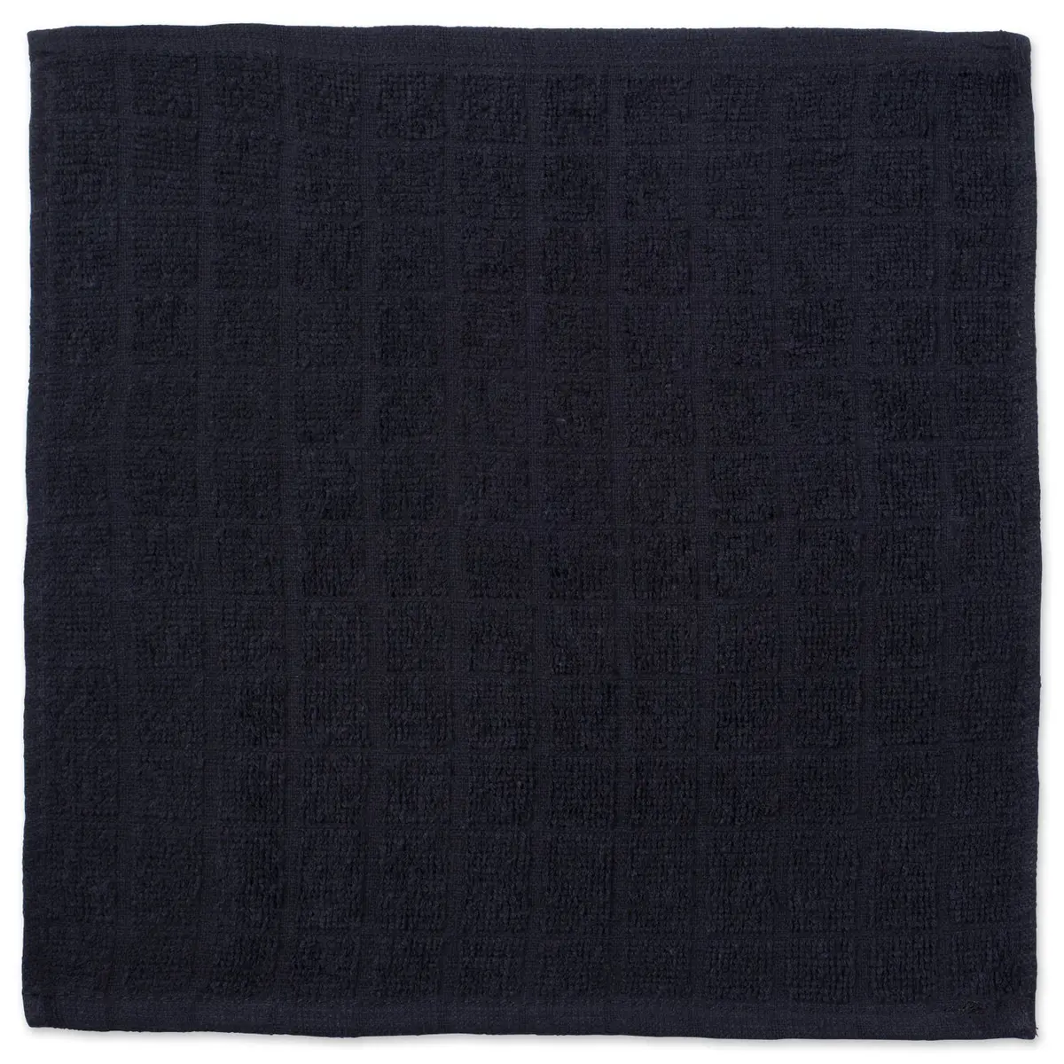 DII Basic Terry Collection Solid Windowpane Dishcloth Set, 12x12 in Black, 6 Piece | Absorbent Cotton Kitchen Essentials - view 2