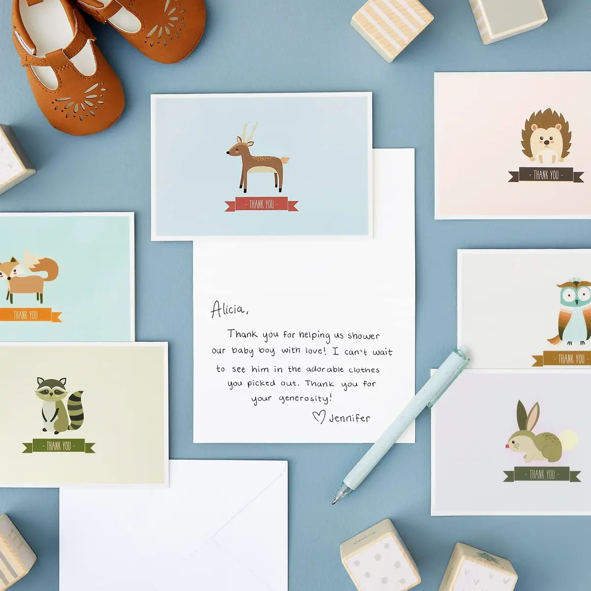 Best Paper Greetings 48 Pack Cute Forest Animal Thank You Cards | Whimsical Woodland Designs for All Occasions - view 3