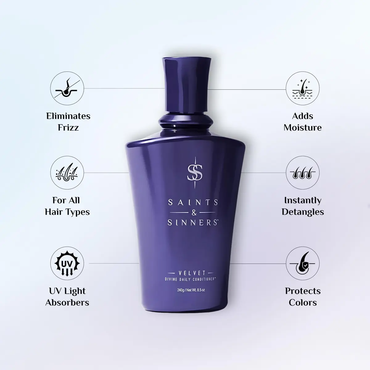Saints & Sinners Velvet Divine Daily Conditioner 8.5 oz | Repairs & Eliminates Frizz - view 2
