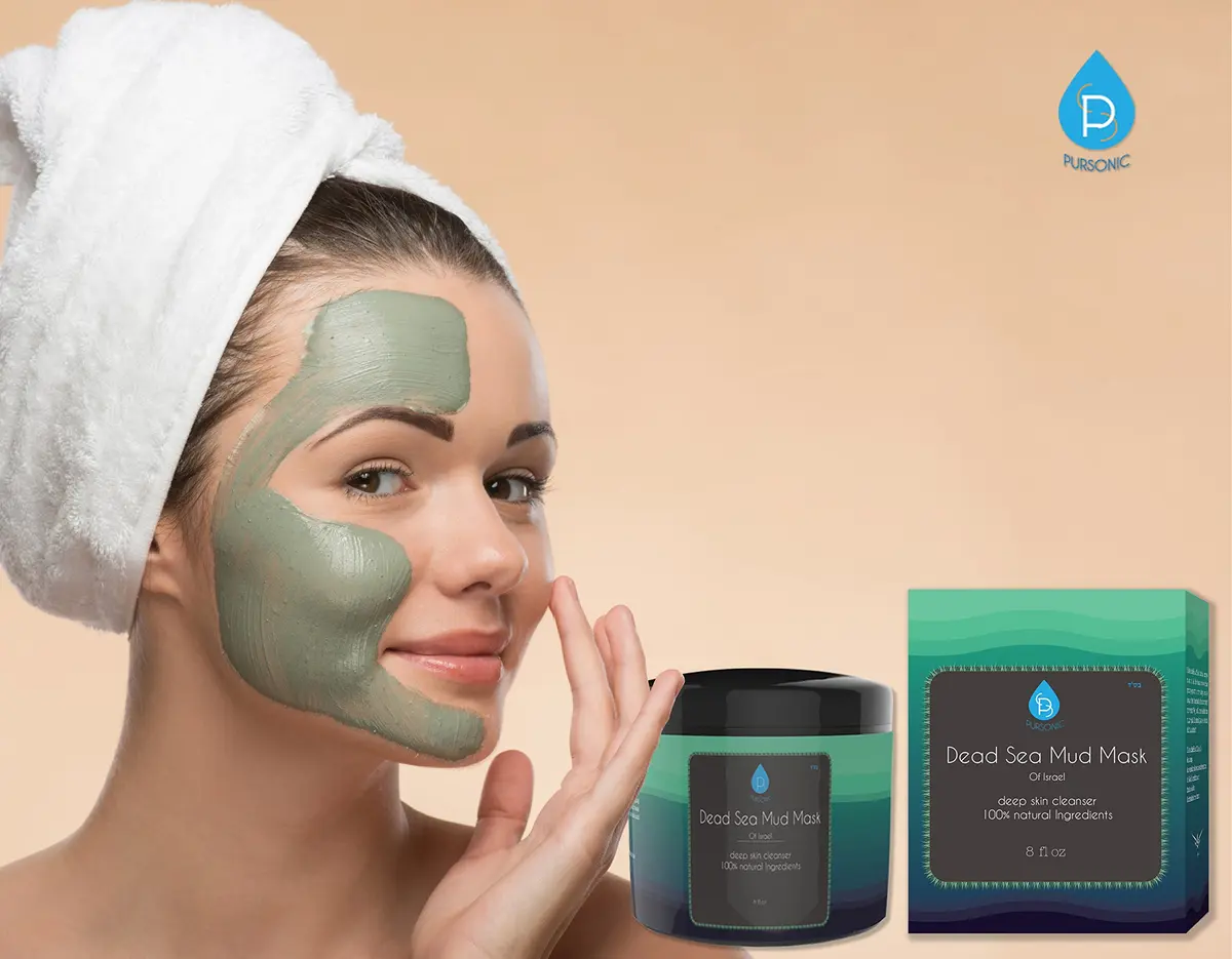 Pursonic Dead Sea Mud Mask for Face | Acne & Oily Skin | 8oz | Natural Minerals for Youthful Skin - view 2