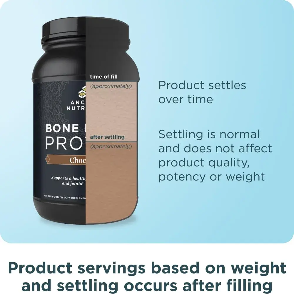 Ancient Nutrition Grass Fed Bone Broth Protein Powder Chocolate 1kg (35.6oz) | 20g Protein Per Serving - view 8