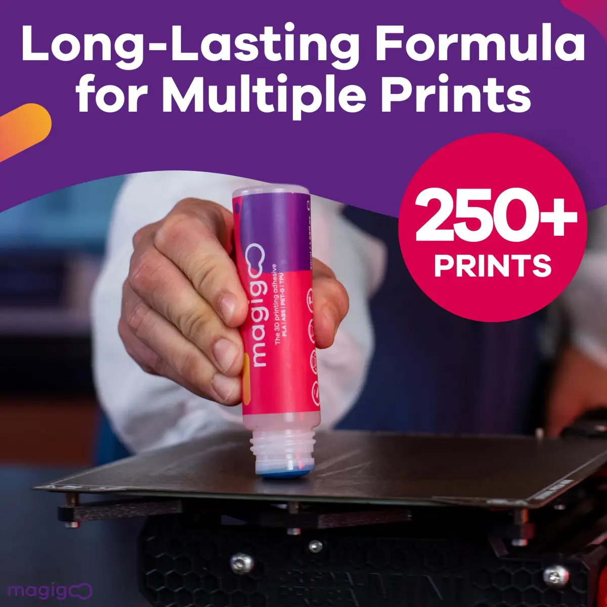 Magigoo MO2016 All-in-One 3D Printer Adhesive Glue 50ml (1.69 Fl Oz) | Bonds PLA, ABS, PETG, TPU on Glass, PEI, Buildtak - view 6