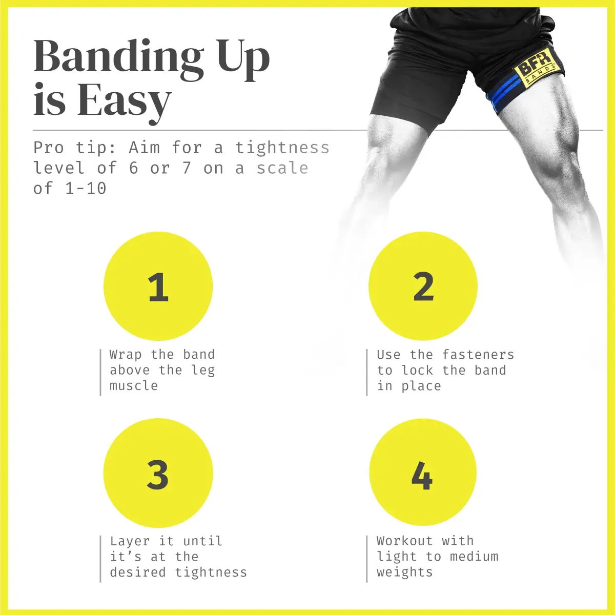 BFR BANDS Blood Flow Restriction Bands 2 Pack for Legs & Glutes, 3-Inch Wide TPE Straps | Increase Muscle Mass with Low Loads - view 6