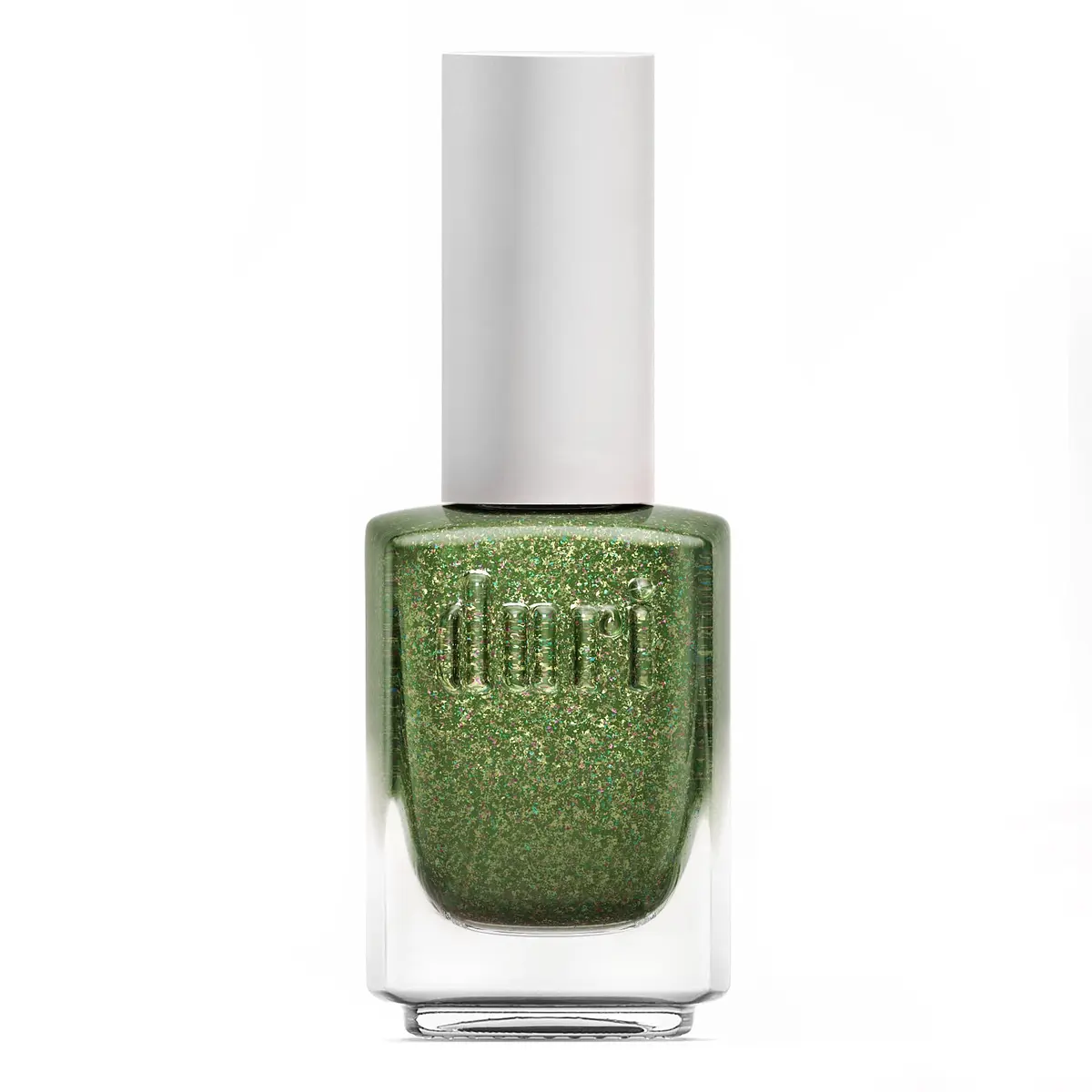 duri Nail Polish, 596 Indulge My Whim, Green Tinsle Sparkle Lacquer, Glitter Flake Topper, 13ml (0.45 Fl Oz) | Chip Resistant Finish - main product image