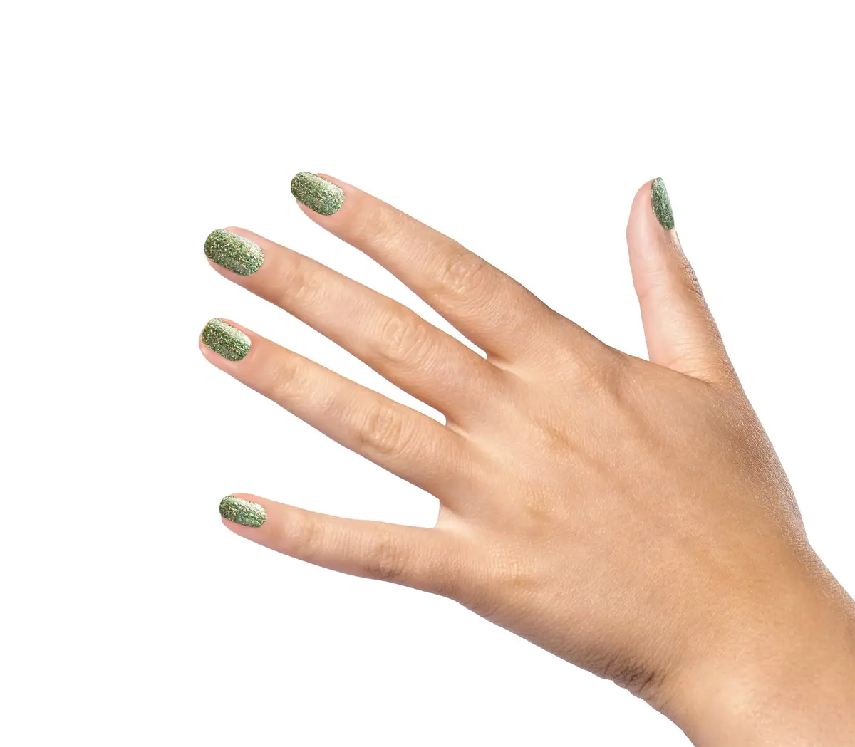 duri Nail Polish, 596 Indulge My Whim, Green Tinsle Sparkle Lacquer, Glitter Flake Topper, 13ml (0.45 Fl Oz) | Chip Resistant Finish - view 2