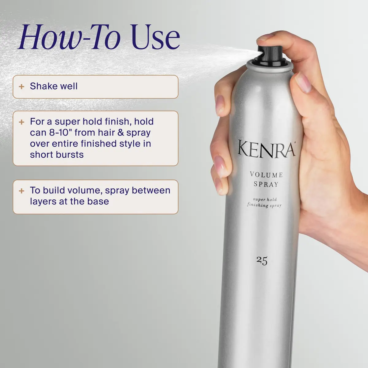 Kenra Professional Volume Spray 25 80% | Super Hold Finishing & Styling Hairspray | Flake-free & Fast-drying | Wind & Humidity Resistance | All Hair Types | 10 oz - view 5