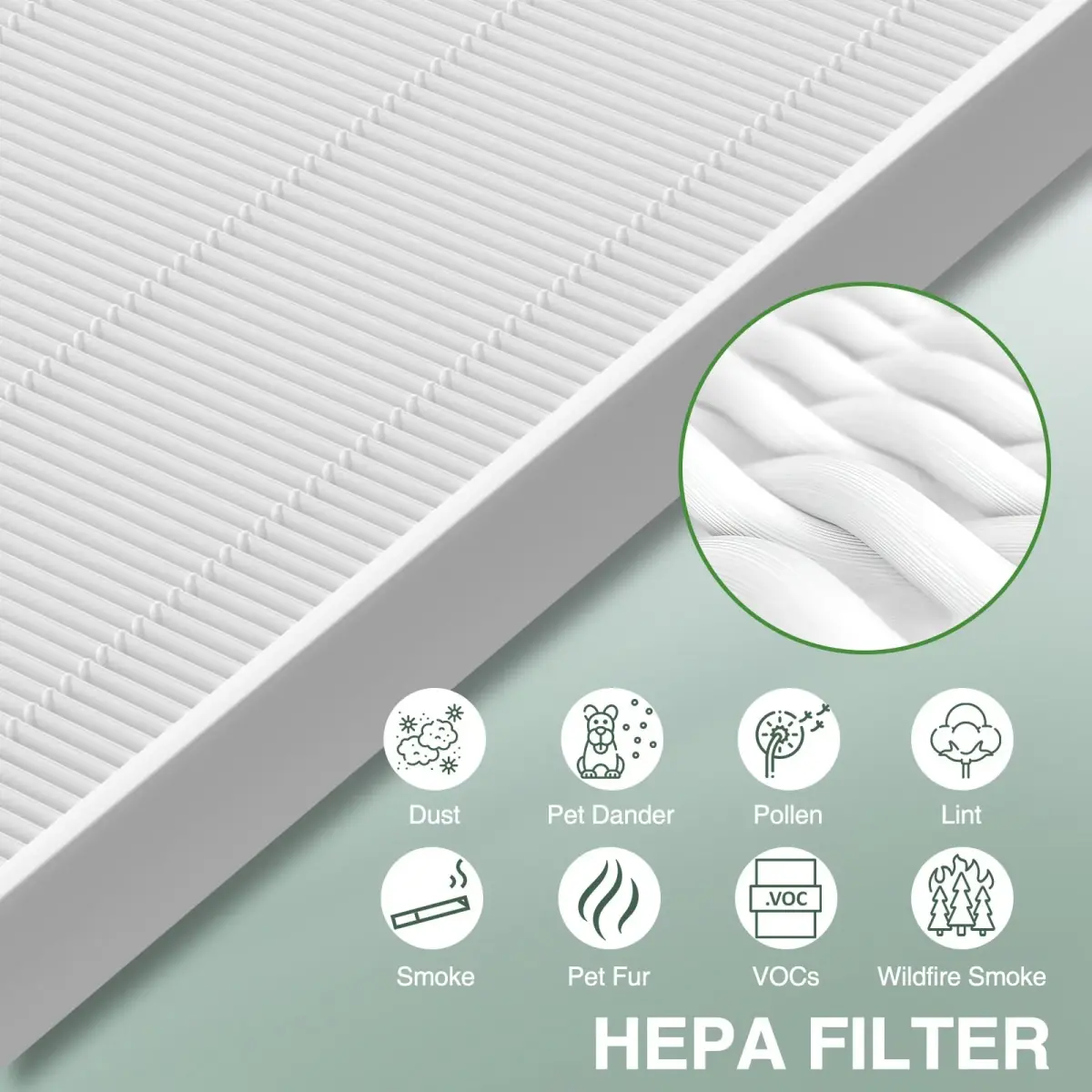 isinlive 115115 Replacement Filter A for Winix Air Purifiers, 4 Pack HEPA Filters | Captures 99.97% of Particles - view 5