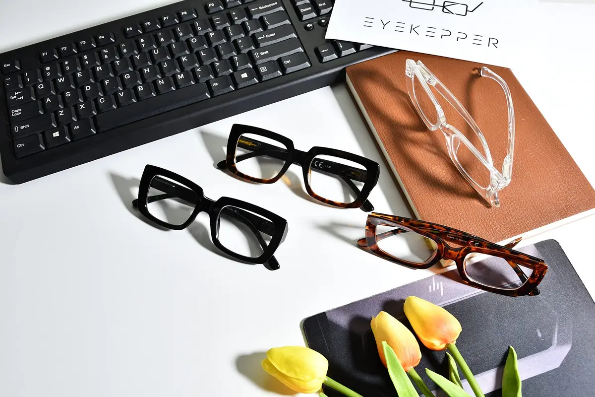 Eyekepper Stylish Oversized Square Reading Glasses 47mm (1.85 inches) | Optically Correct & Scratch-Resistant - view 6