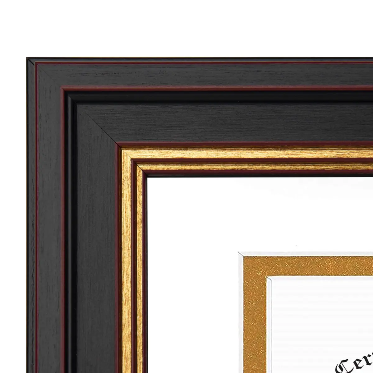 Golden State Art 11x14 Frame White Over Gold Double Mat for 8x10 Diploma | Elegant Wall Certificate & Photo Display - view 6