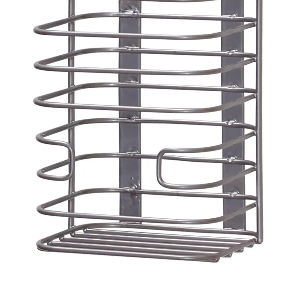 Household Essentials Satin Nickel Steel Door Basket | Elegant, Durable Steel Storage for Kitchen & Bathroom - view 3