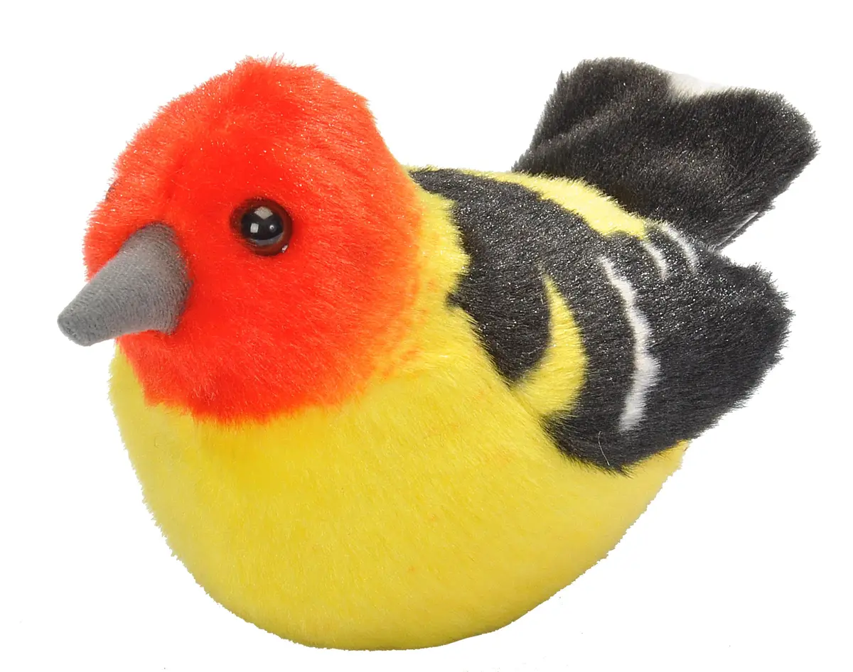 Wild Republic Audubon Birds Western Tanager Plush with Authentic Bird Sound | Realistic Bird Toy for Kids & Birders - main product image