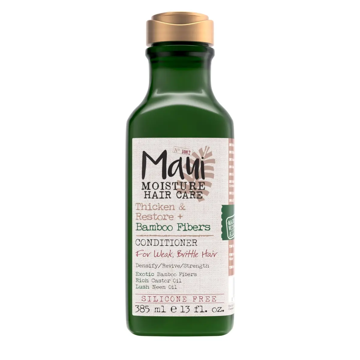 Maui Moisture Thicken & Restore Bamboo Fibers Conditioner 385ml (13 fl oz) | Vegan, Silicone & Paraben-Free Hair Thickener - main product image