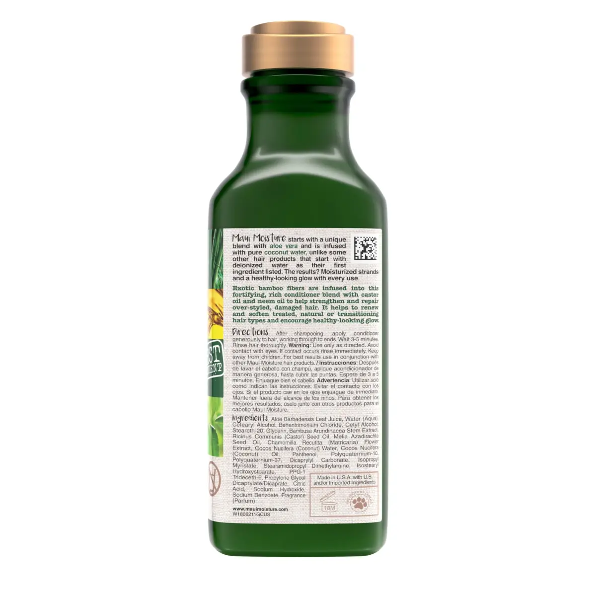 Maui Moisture Thicken & Restore Bamboo Fibers Conditioner 385ml (13 fl oz) | Vegan, Silicone & Paraben-Free Hair Thickener - view 9