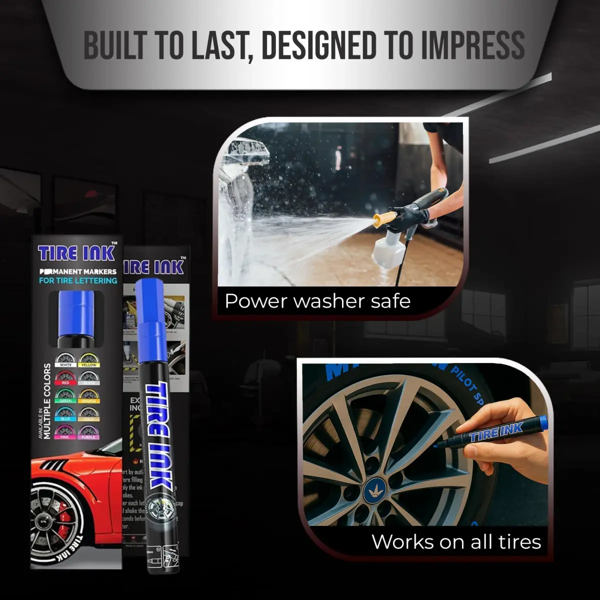 Tire Ink Blue Marking Pen | Waterproof Permanent Paint for Car Wheels, 0.3mm Fine Tip - view 4